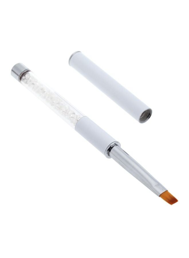 Nail UV Gel Flat Brush White - Image 1