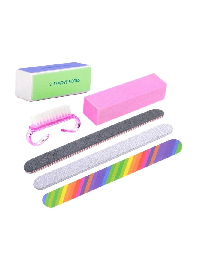 طقم مبرد أظافر مع فرشاة مكون من 6 قطع. متعدد الألوان - Image 1