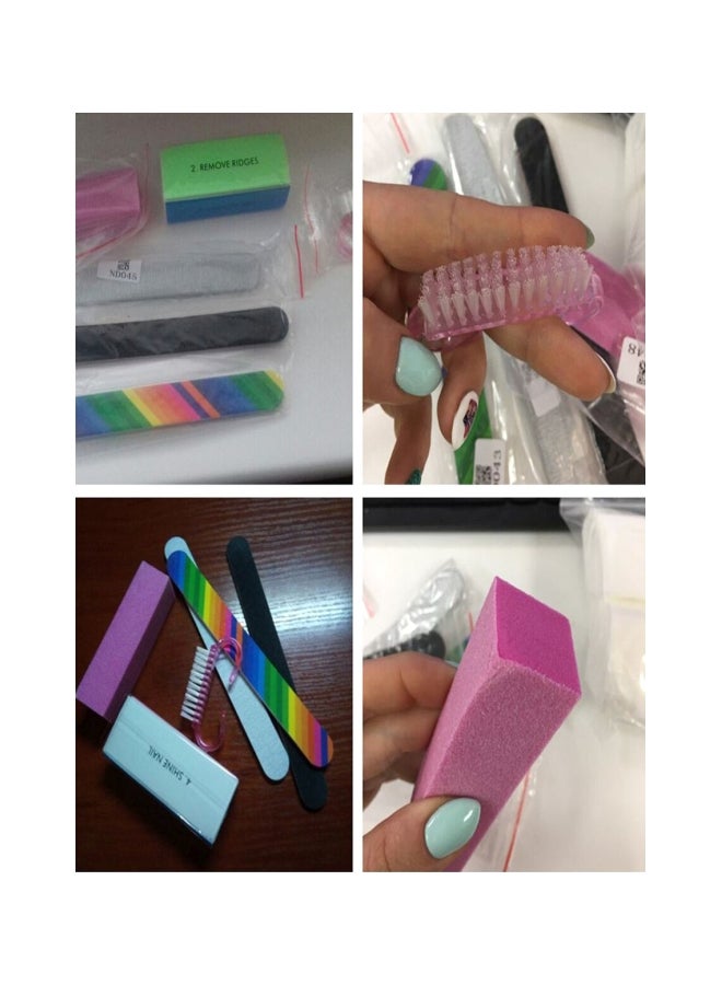 طقم مبرد أظافر مع فرشاة مكون من 6 قطع. متعدد الألوان - Image 3
