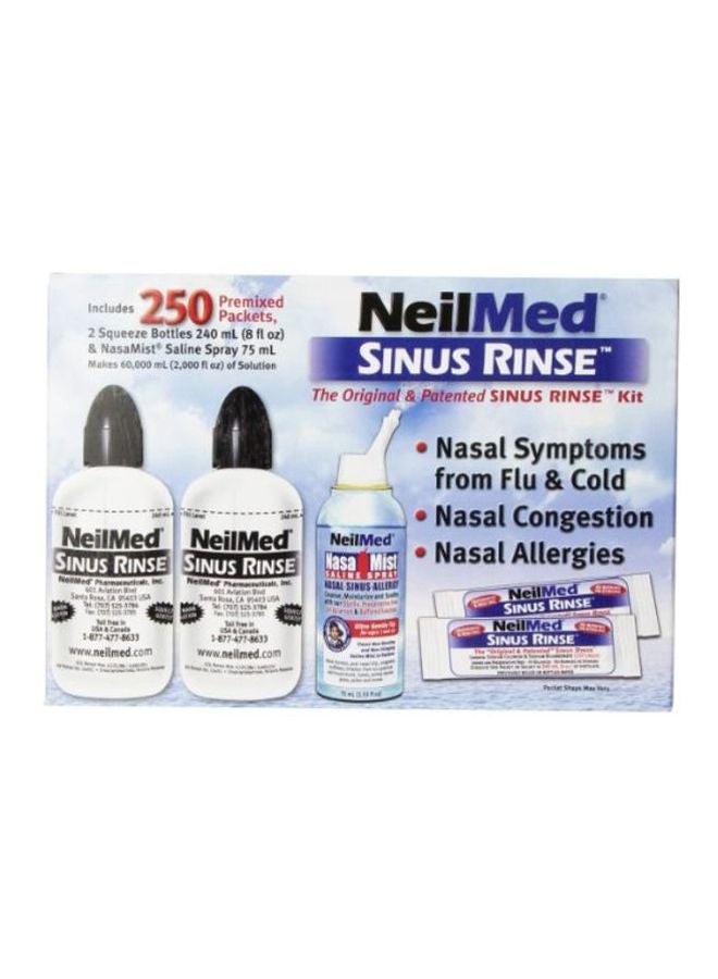 NeilMed Pack Of 5 Sinus Rinse With Nasamist Saline Spray And Premixed Packet Combo  - Image 3