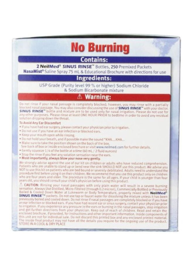 NeilMed Pack Of 5 Sinus Rinse With Nasamist Saline Spray And Premixed Packet Combo  - Image 4