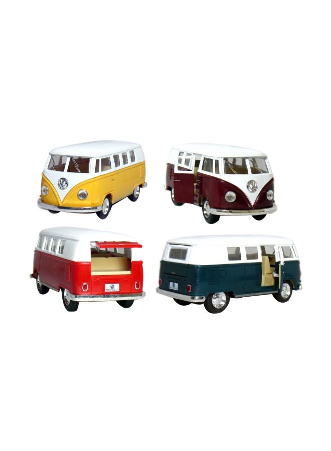 Kinsmart 4-Piece Classic 1962 Volkswagen Van Die-Cast Vehicle KT5060D-PS4 