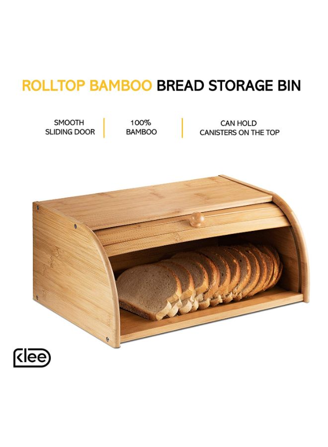 KLEE UTENSILS - Countertop Bread Storage Tray Beige 15.7 x 10.8 x 6.7inch - Image 1