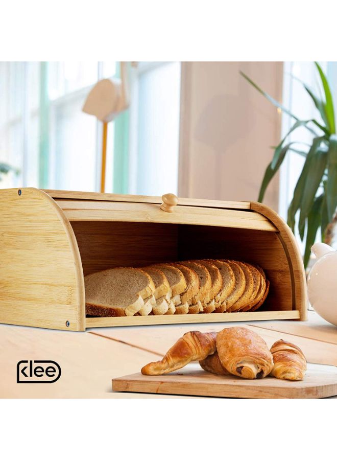 KLEE UTENSILS - Countertop Bread Storage Tray Beige 15.7 x 10.8 x 6.7inch - Image 1