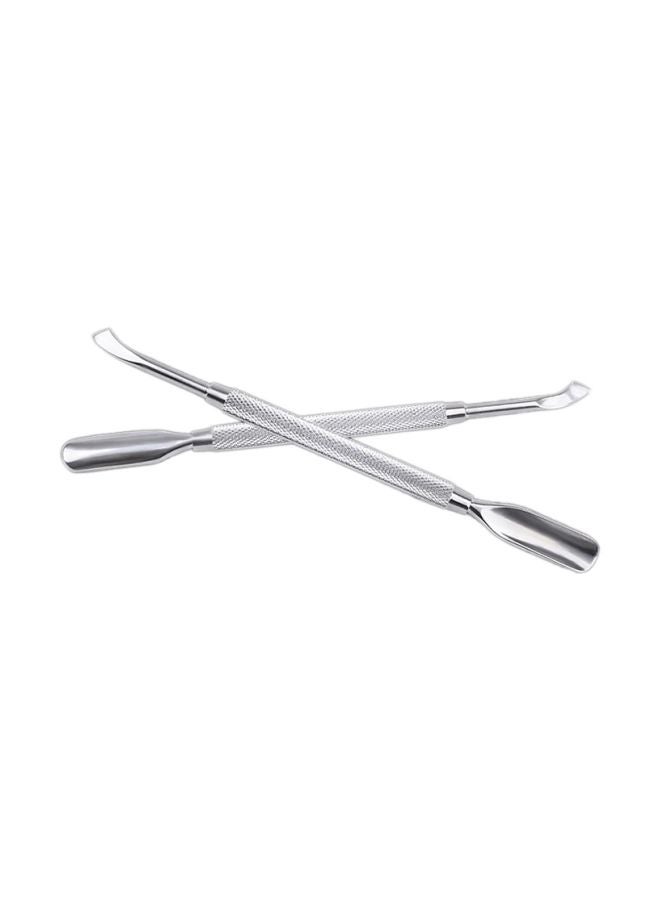 Generic 2-Piece Stainless Steel Cuticle Pusher Silver  - Image 1