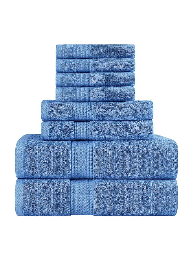 Utopia Towels 8-Piece Soft Towel Blue 