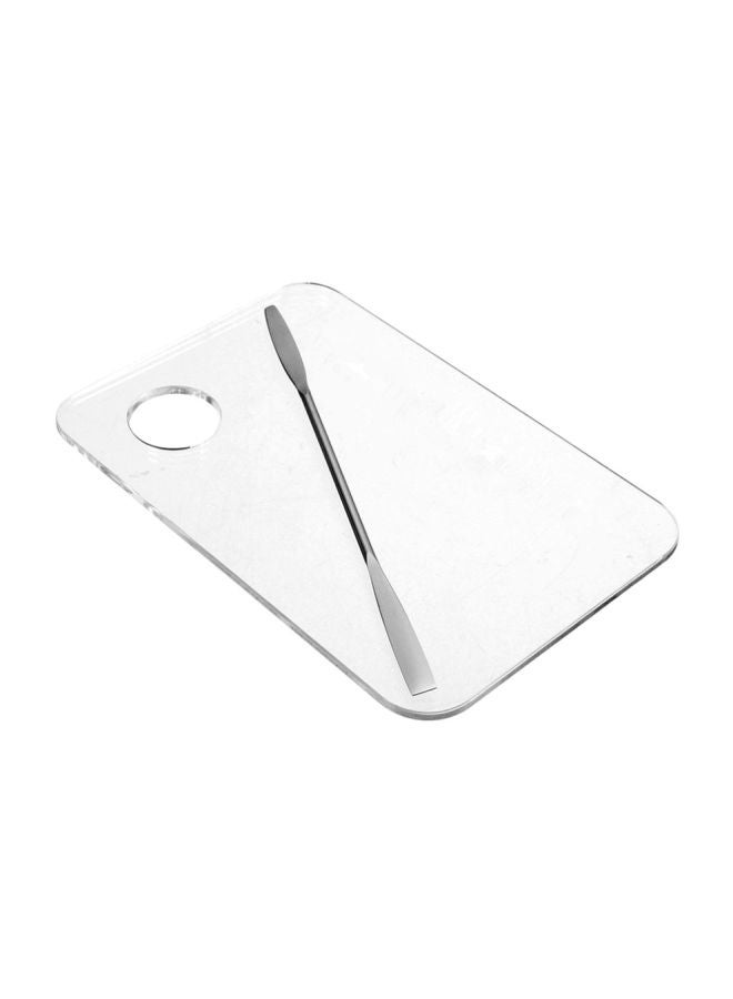 Makeup Mixing Stainless Steel Tray Silver - Image 1