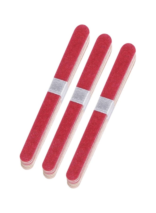 طقم مبرد أظافر مزدوج مكون من 30 قطعة أحمر - Image 1