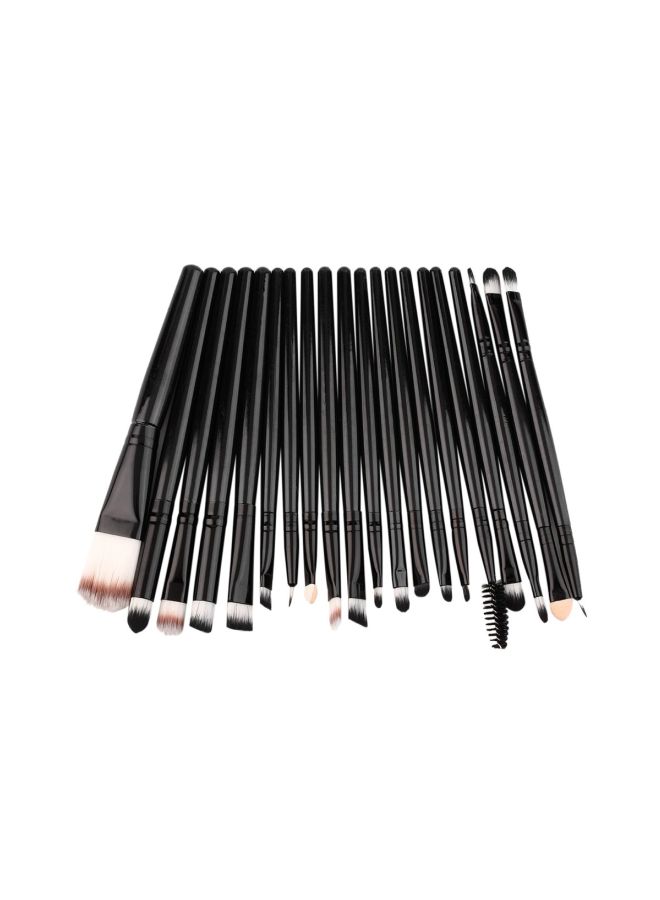 PREUP 20-Piece Brush Kit Black/White/Beige - Image 1