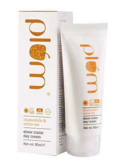 Plum Chamomile And White Tea Sheer Matte Day Cream White 60ml  - Image 1
