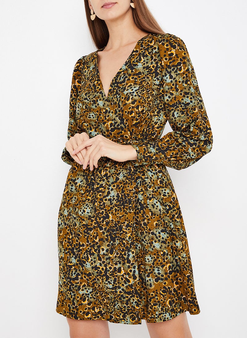 VERO MODA - V-Neck Mini Dress Multicolour - Image 1