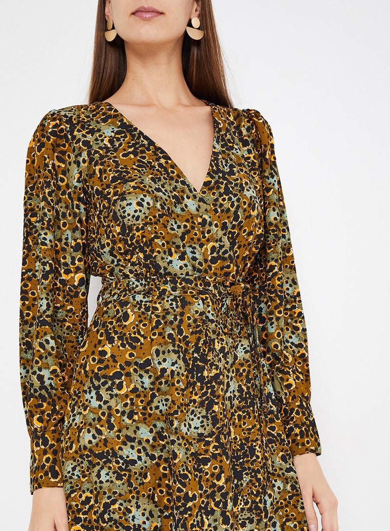 VERO MODA - V-Neck Mini Dress Multicolour - Image 1