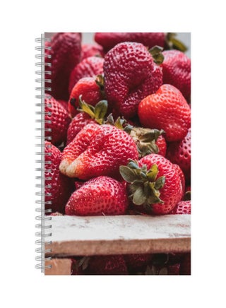 A4 Spiral Bound Printed Notebook Red/Green/Beige - v1576772537/N32873089A_1