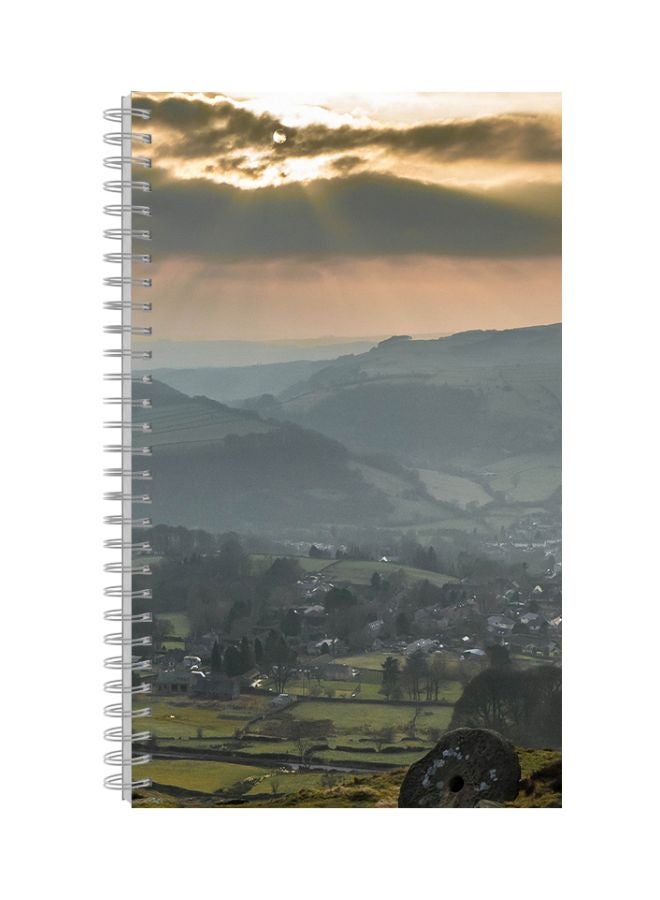 Generic - A4 Spiral Bound Printed Notebook Grey/Brown/Green - Image 1