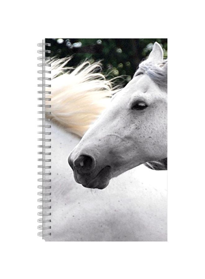 Generic A4 Spiral Bound Printed Notebook White/Green 