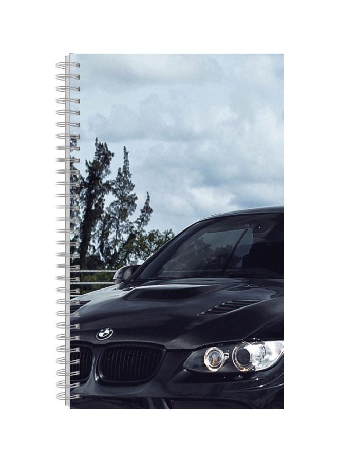 Generic A4 Spiral Bound Printed Notebook Black/Blue/White 