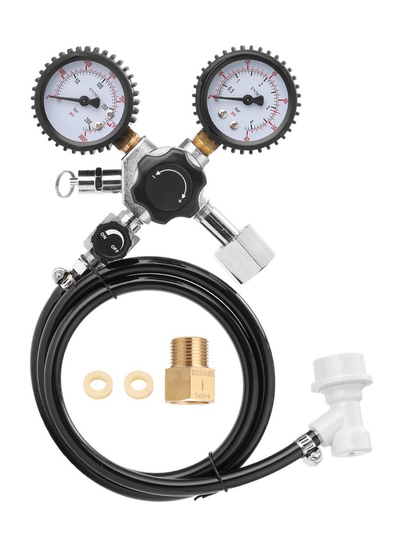 CO2 Keg Regulator Safety Pressure Gauge With Accessory - Image 1