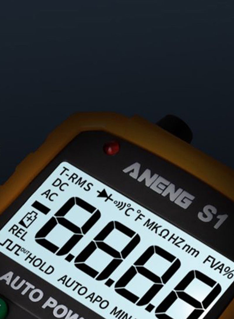 ANENG Mini Portable Digital Multimeter With Probe Yellow/Red/Black - Image 2