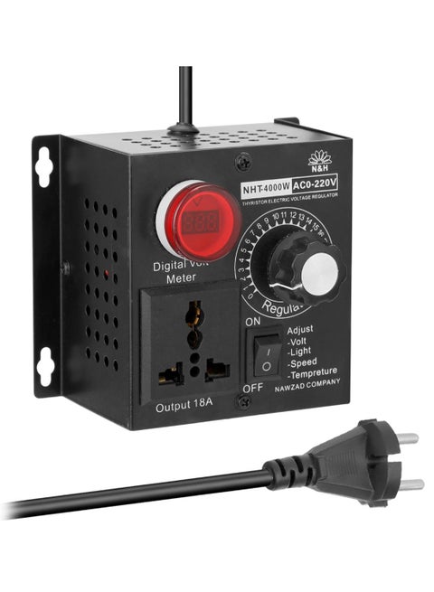 Portable Compact Variable Voltage Controller Black