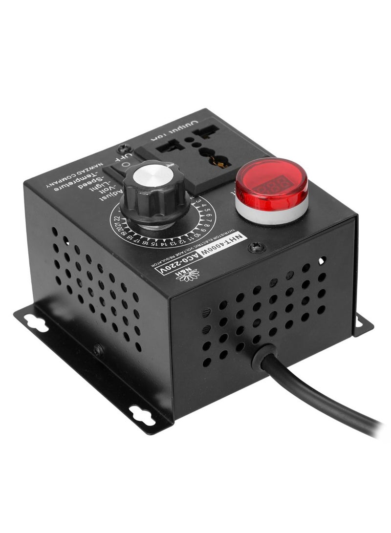 Portable Compact Variable Voltage Controller Black