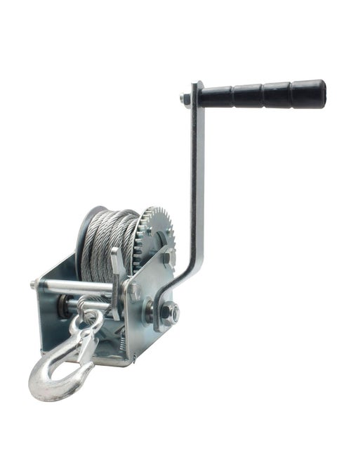 Gear Crank ATV Boat Trailer Hand Winch Silver