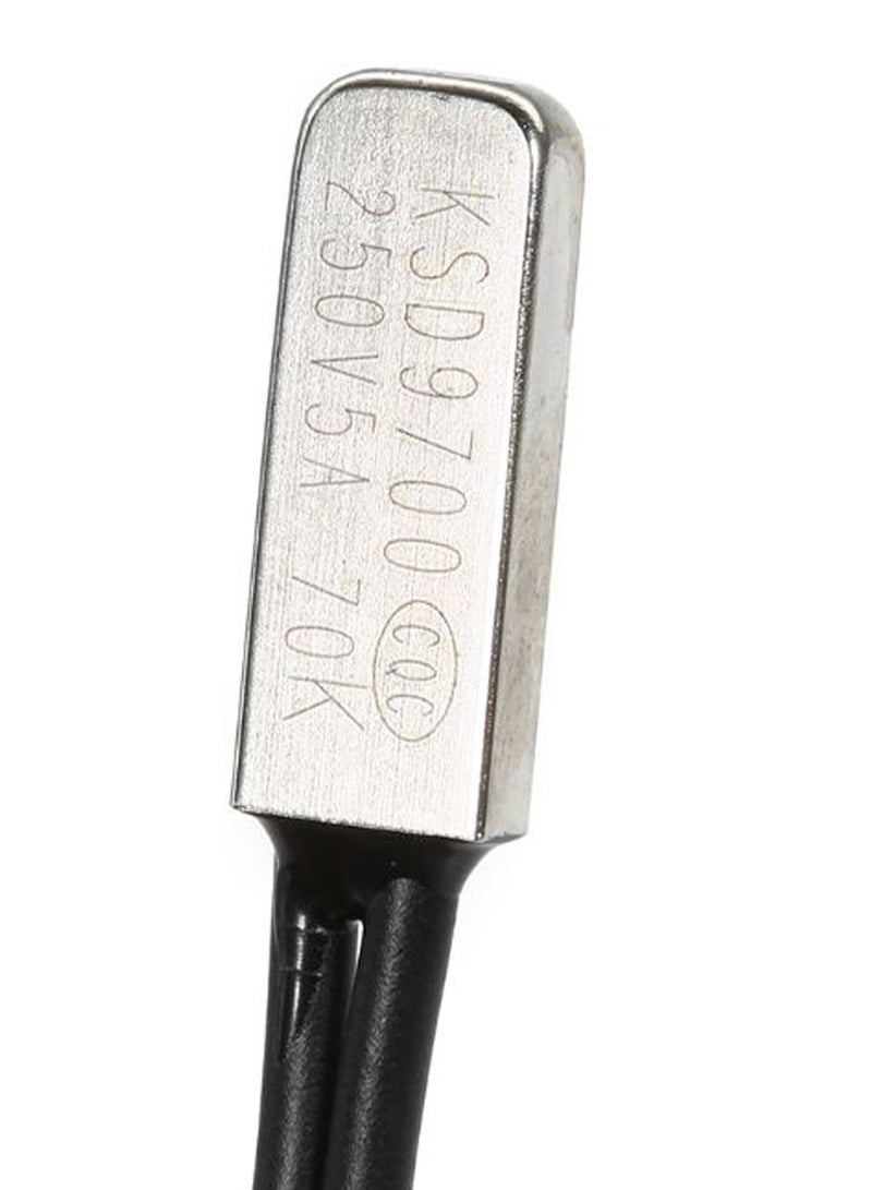 طقم مفاتيح حماية حرارية مفتوحة تقوم بوصل التيار الكهربائي عند انخفاض درجة الحرارة عن قيمة معيّنة - مكون من 5 قطع. أسود/فضي - Image 2