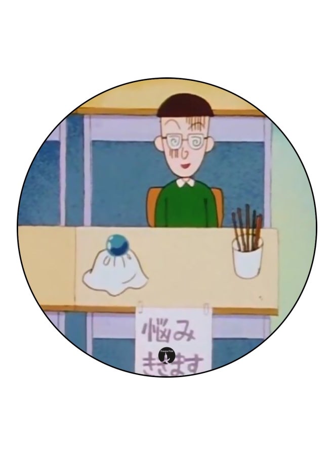 بي بي شارة بطبعة مستوحاة من فيلم الرسوم المتحركة 'Chibi Maruko Chan' أزرق/بيج/أخضر - Image 1