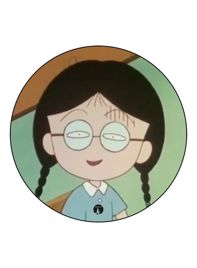 BP Anime Chibi Maruko Chan Theme Printed Badge Green/Blue/Black - Image 1