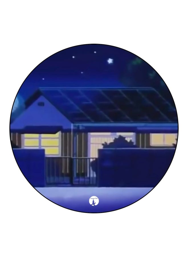 BP Anime Chibi Maruko Chan Theme Printed Badge Blue/Yellow - Image 1