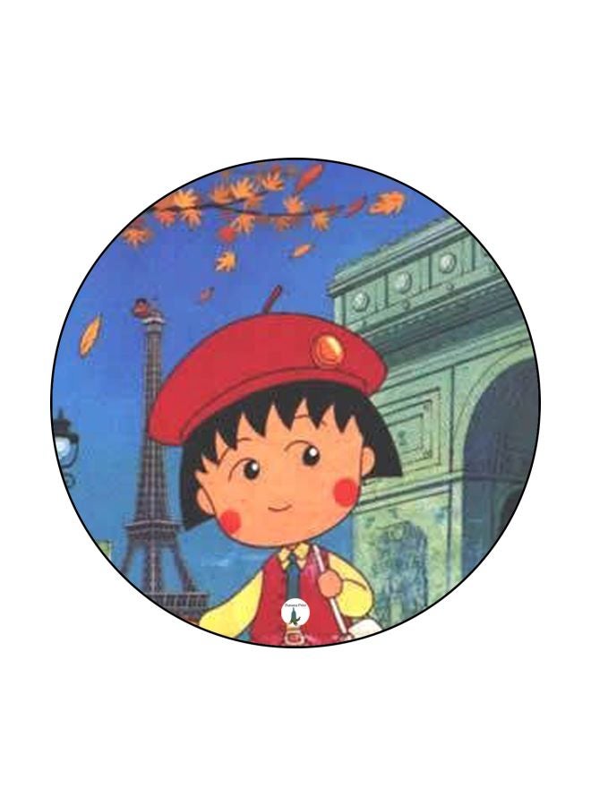 BP Anime Chibi Maruko Chan Theme Printed Badge Blue/Green/Red - Image 1