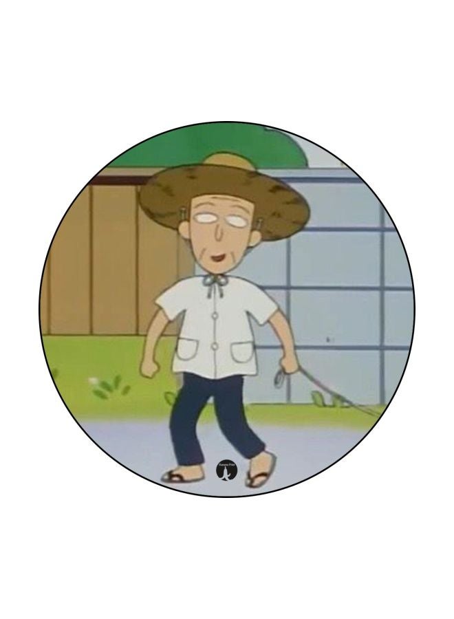 BP The Anime Chibi Maruko Chan Theme Printed Badge Brown/Grey/White - Image 1