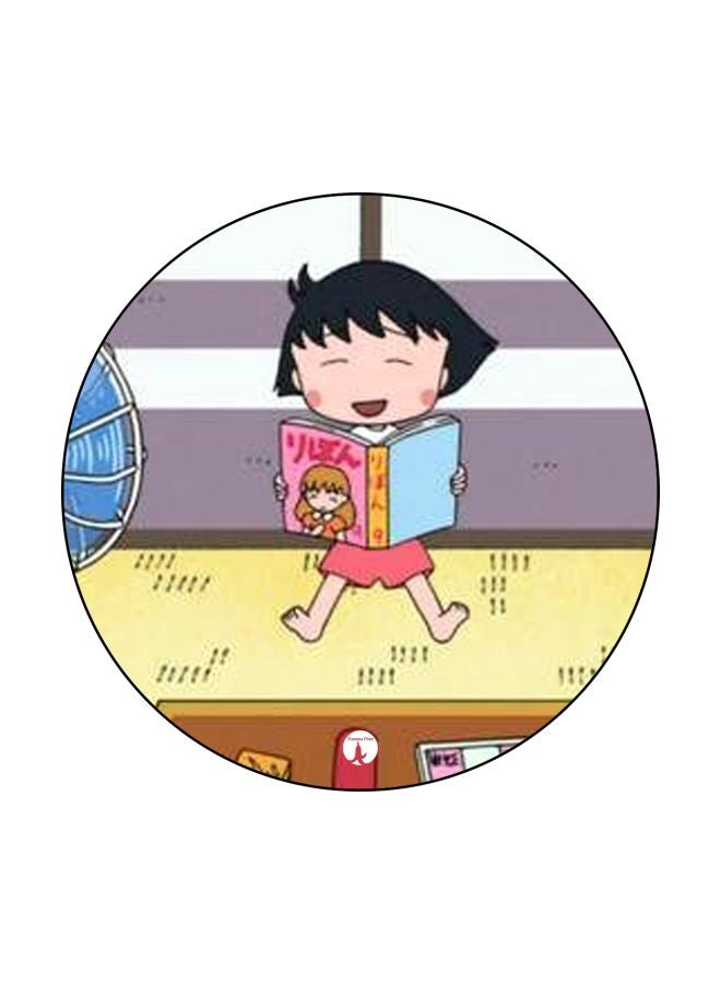 BP The Anime Chibi Maruko Chan Theme Printed Badge Pink/Blue/White - Image 1