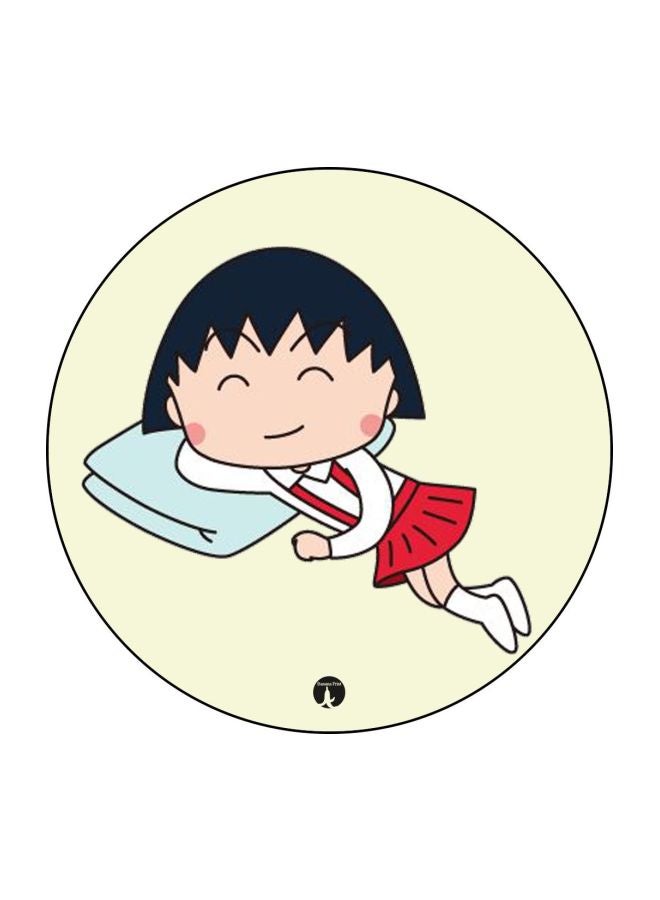 BP The Anime Chibi Maruko Chan Theme Printed Badge Green/Black/Red - Image 1