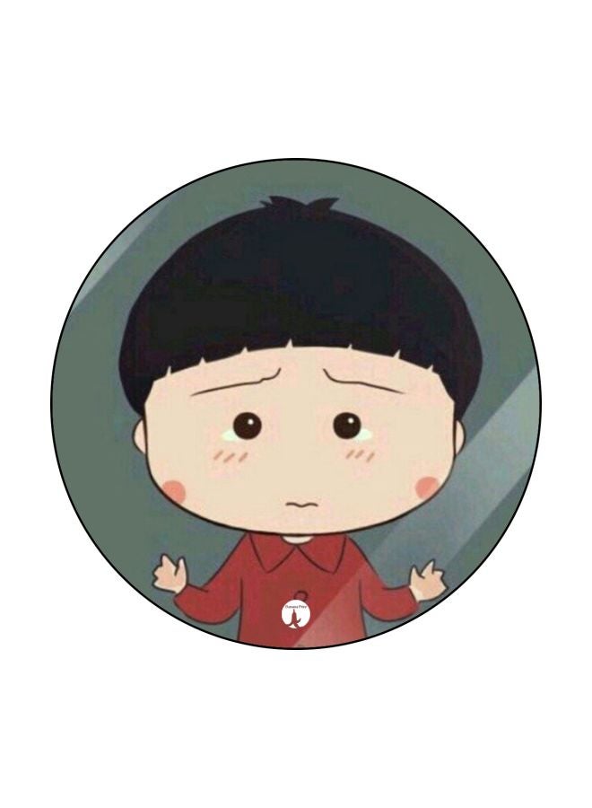بي بي شارة بطبعة مستوحاة من فيلم الرسوم المتحركة 'Chibi Maruko Chan' أسود/ أخضر/ بيج - Image 1