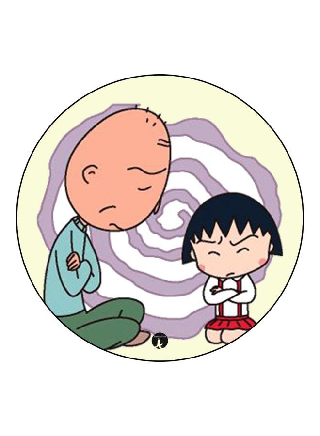 BP The Anime Chibi Maruko Chan Printed Badge Purple/White/Blue - Image 1