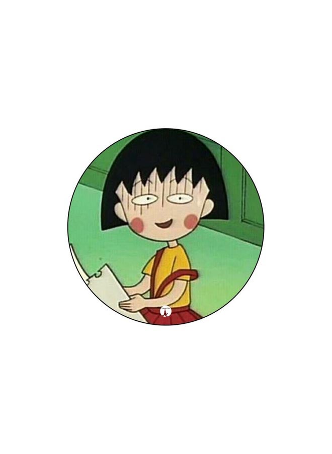BP The Anime Chibi Maruko Chan Printed Badge Green/Red/Yellow - Image 1