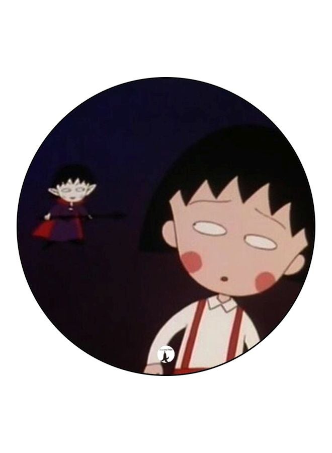 BP Anime Chibi Maruko Chan Theme Printed Badge Red/Black/White - Image 1
