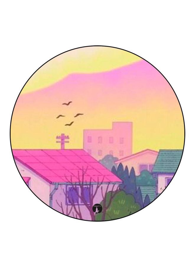 BP Anime Chibi Maruko Chan Theme Printed Badge Pink/Yellow/Green - Image 1