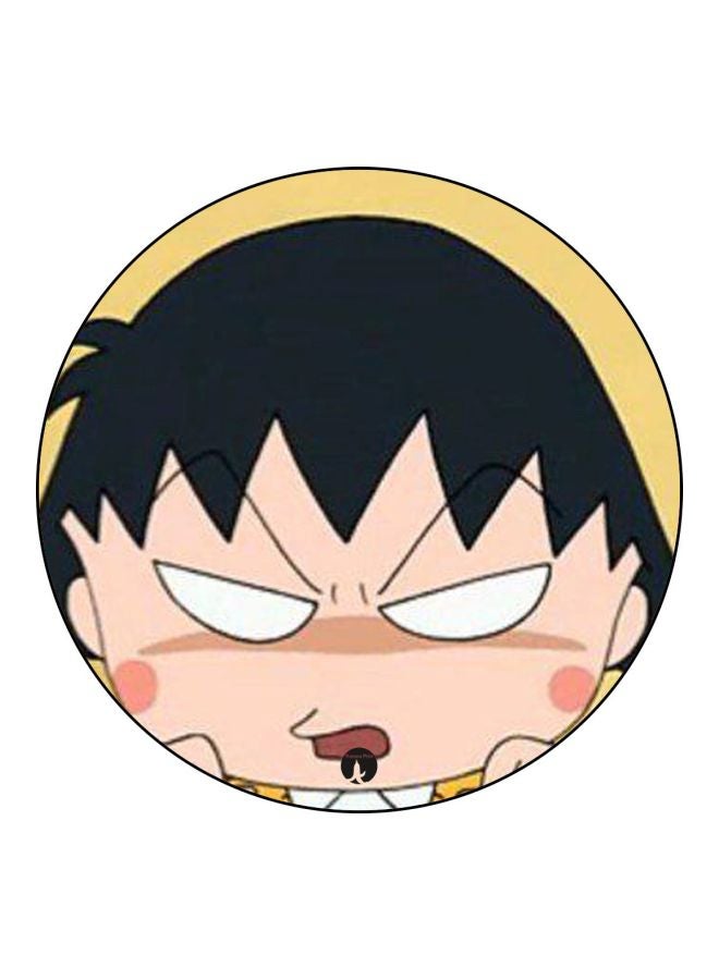 BP Anime Chibi Maruko Chan Theme Printed Badge Black/Yellow/White - Image 1