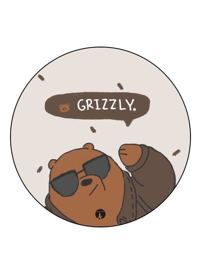 بي بي شارة بطبعة مستوحاة من فيلم الرسوم المتحركة 'We Bare Bears' بني/أسود/وردي - Image 1