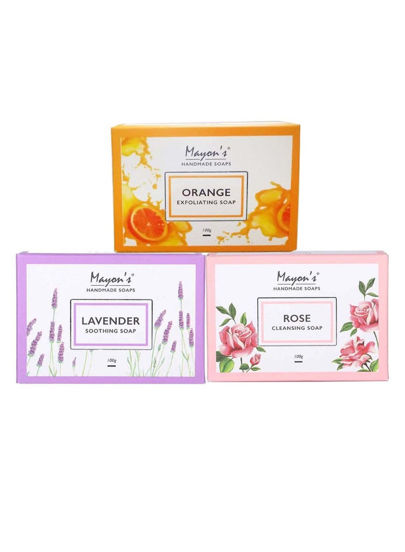 Mayon's 3-Piece Handmade Soap Set 3 x 100grams 