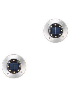 Generic 4-Piece Outdoor Landscape Rechargeable Spike Light Set Silver/Black  - Image 2