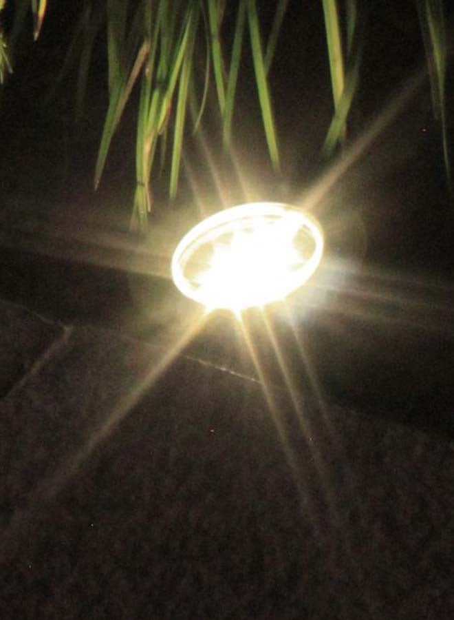 Outdoor Driveway Dock LED Light Silver/Black/Blue - Image 2