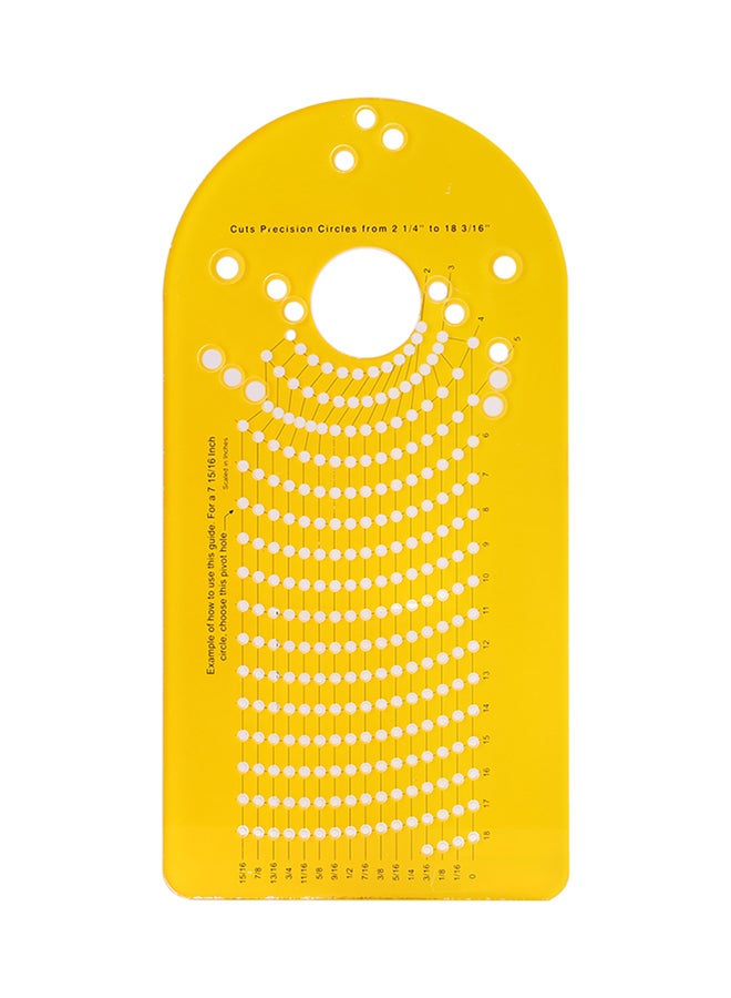 200 Circle Cutting Jig For Plunge Router Tools Yellow 35x1x17cm - Image 1