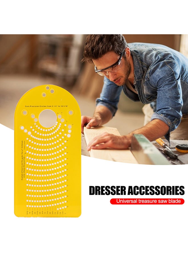 200 Circle Cutting Jig For Plunge Router Tools Yellow 35x1x17cm - Image 2