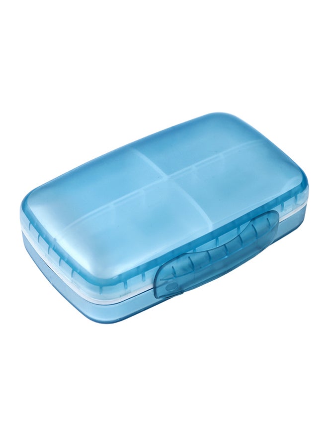 Small And Large Compartments Mini Portable Pill Organizer Blue 14.60x4.50x10cm - Image 1