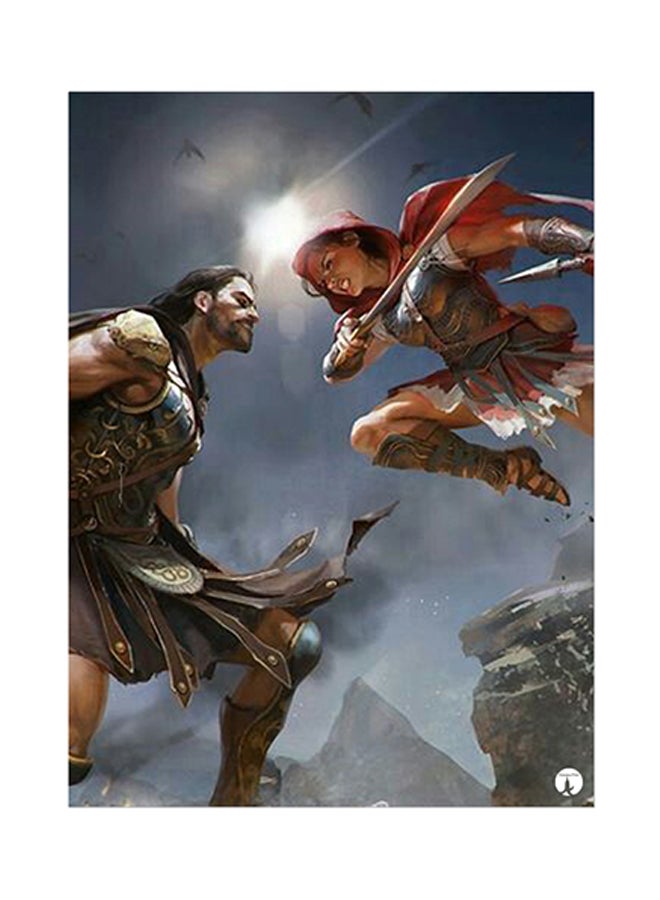 ملصق معدني بطبعة من لعبة الفيديو Assassin's Creed متعدد الألوان 15 x 20سم