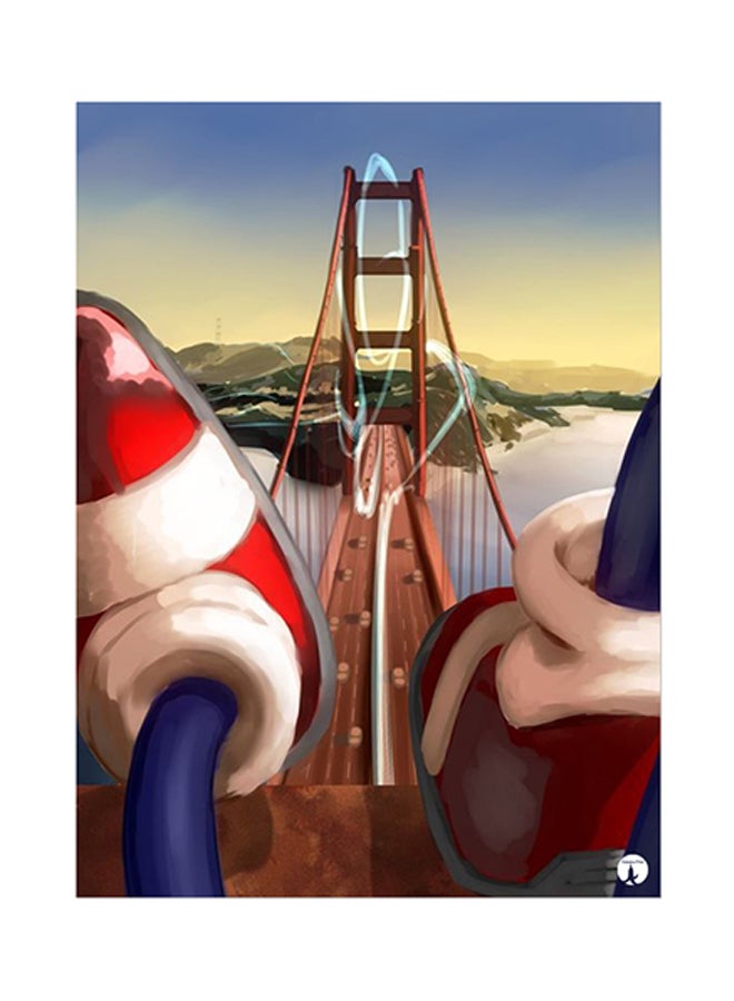 Video Game Sonic Metal Plate Poster Multicolour