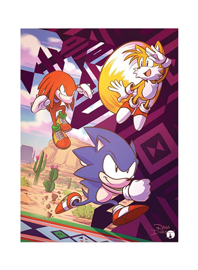 BP Video Game Sonic Metal Plate Poster Multicolour 15 x 20cm