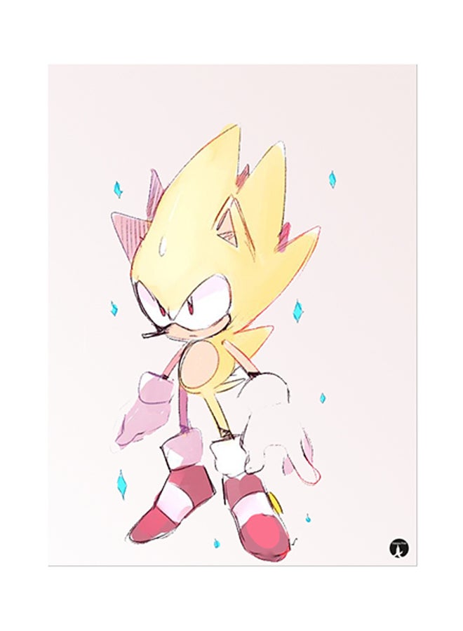 BP Video Game Sonic Metal Plate Poster Multicolour 15 x 20cm